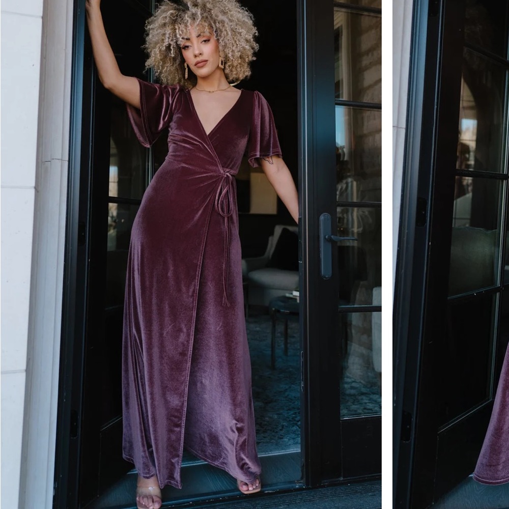 XXL BALTIC BORN VELVET WRAP DRESS